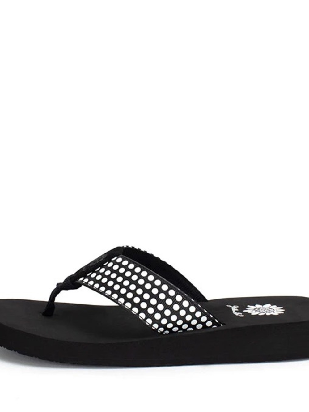 YELLOW BOX FROMY BLACK FLIP FLOP SANDAL MEDIUM WIDTH  NEW IN BOX